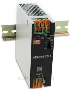พาวเวอร์ซัพพลายเกาะราง (ติดรางปีกนก DIN) แบบบางพิเศษ (Ultra Slim) Mean Well XDR-240-36LA 240 วัตต์ เอาต์พุต 36 VDC (ขั้วต่อแบบ Lever (ไม่ต้องใช้เครื่องมือ))