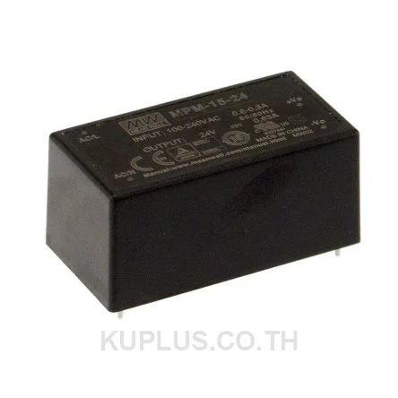 Mean Well MPM-15-12, PCB Mount Converter 15W 12V 1.25A