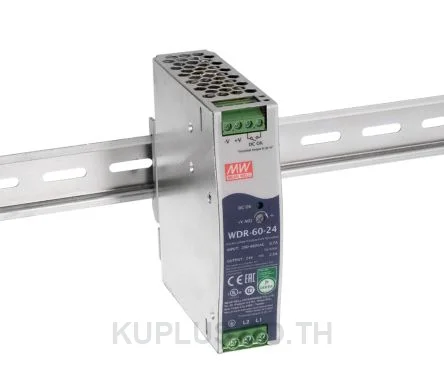 พาวเวอร์ซัพพลายเกาะราง (ติดรางปีกนก DIN) Mean Well WDR-60-12 60 W เอาต์พุต 12 V 5 A
