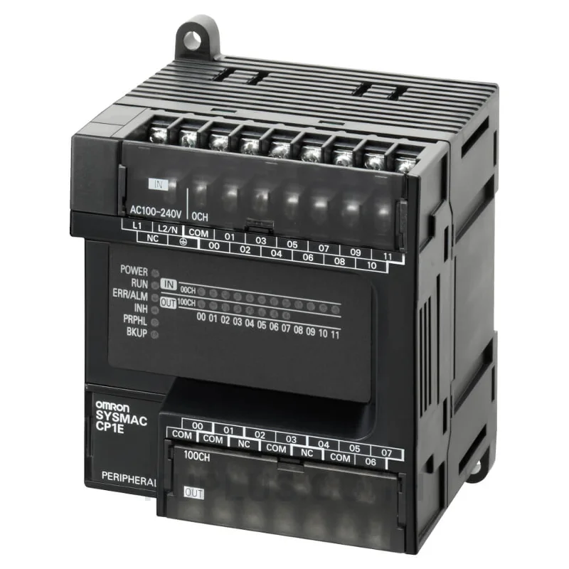 PLC, 100-240 VAC supply, 8 x 24 VDC inputs, 6 x relay outputs 2 A, 2K steps program + 2K words data memory, no expandability