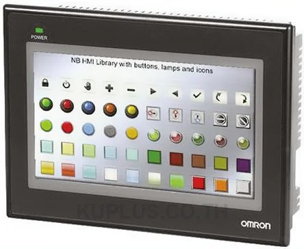 หน้าจอทัชสกรีน สี ขนาด  7 inch WVGA (800 x 480 pixel), TFT color, Ethernet + USB Host Omron