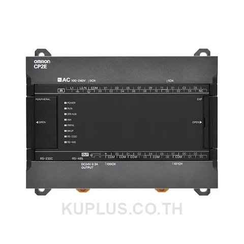 CP2E-S30DT-D, Controllers CP2E CPU,RS-232, RS-485 ,18 TTL Inputs 12, Outputs TTL sinking, 3 expansion, DC Power