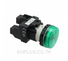 Indicator M22N flat, CAP COLOR GREEN, LED GREEN, LED VOLTAGE 100-120 VAC