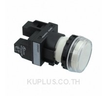 Indicator M22N flat, cap color white, LED white, LED voltage 24 VDC