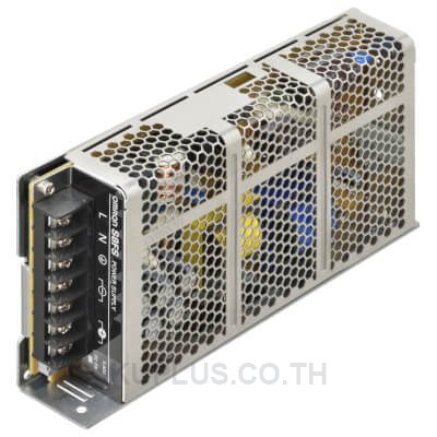 Covered type, 100 to 120 VAC/ 200 to 240 VAC, Power rating 150 W, Output: 24 V, Terminal block facing upward (Screw terminal), Harmonic current emissions