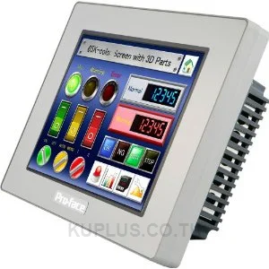 5.7", 65,536-color TFT, QVGA, Serial I/F, USB TypeA, miniB, Ethernet, DC24V