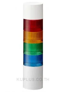   LR7-402WJBW-RYGB70mm 4-tier, UL CE IP65 DC 24V, Direct Mount with Cable, Flashing/Buzzer, Off-white  