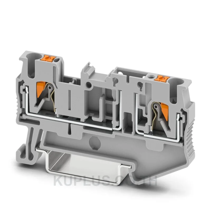 Phoenix Contact PT 2,5-TG เทอร์มินัลบล็อกแบบตัดต่อ (Disconnect) (3210185) ขนาดสาย 2.5 mm² กระแส 20 A แรงดัน 400 V ต่อแบบ Push-in สีเทา
