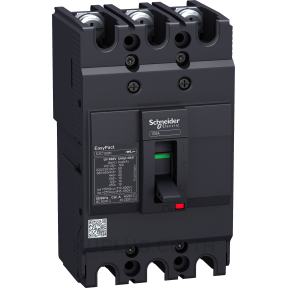 circuit breaker,EasyPact EZC100F ,TMD, 100A ,3 poles 3d