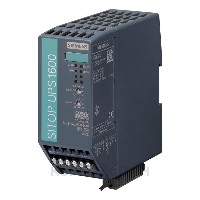 DC-UPS, DIN Rail Mount, 240W, 24V, 1x Screw Terminal