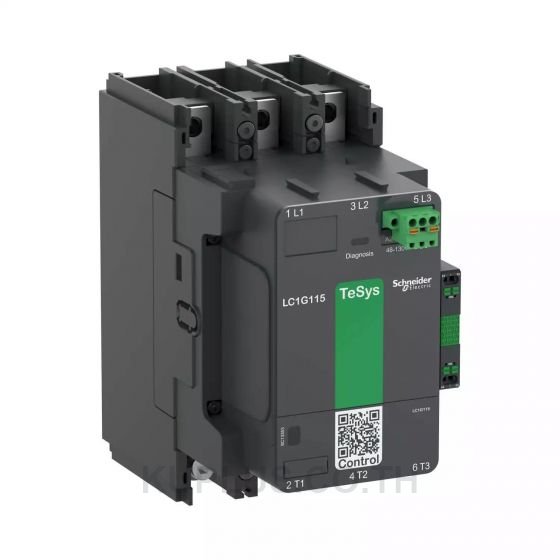Schneider LC1G265KUEN High power contactor TeSys Giga, 3 pole (3NO), AC-3 <=440V 265A, standard version, 100…250V wide band AC/DC coil