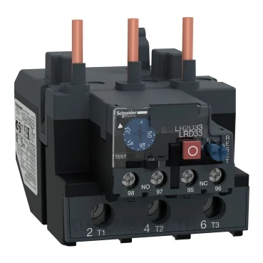 โอเวอร์โหลดรีเลย์ความร้อน (Thermal Overload Relay) Schneider TeSys D LRD3357 ช่วงปรับกระแส 37-50A หน้าสัมผัสช่วย 1NO+1NC ใช้กับ LC1 D80 และ D95