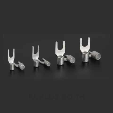 หางปลาแฉกเปลือย TLUG Y1.5-3S สำหรับสาย 1.5 mm² (0.5 - 1.5 mm²) รูสกรู Ø3.3 mm