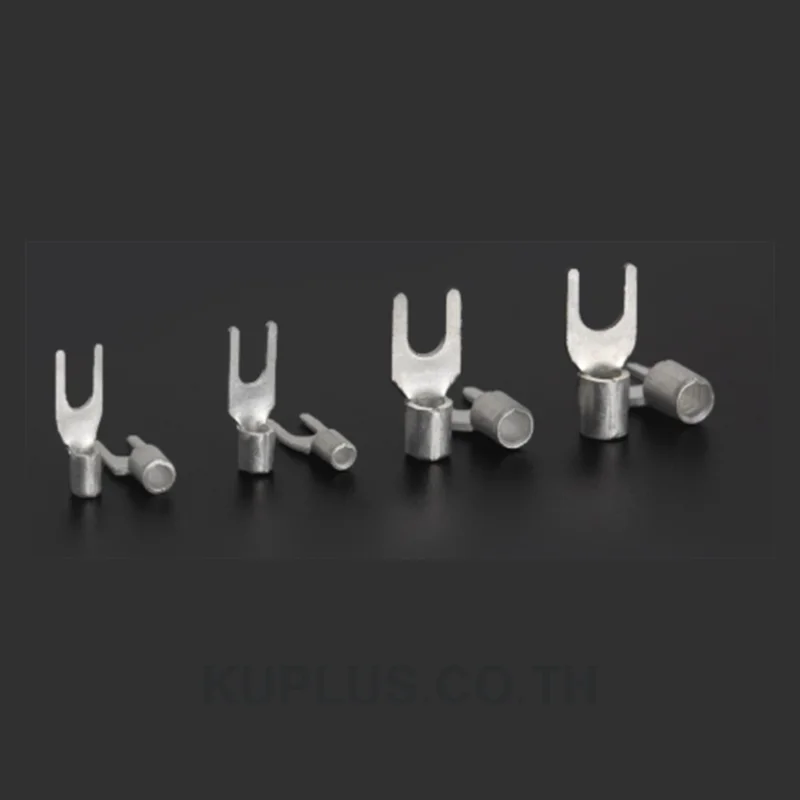 หางปลาแฉกเปลือย TLUG Y1.5-3S สำหรับสาย 1.5 mm² (0.5 - 1.5 mm²) รูสกรู Ø3.3 mm