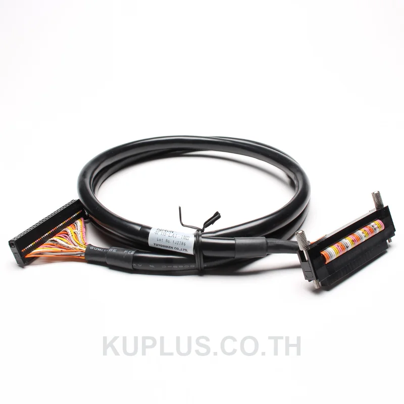 KB40N-4F1H-LA2-2MB, สาย I/O Interface Cable ToyoGiken KB40N 40 คอร์ ไม่มีชิลด์ (Unshielded) ขั้วต่อ 4F-1H ขั้วต่อหักมุมขวา (LA2) ยาว 2 ม.
