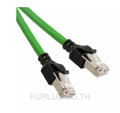 HARTING Cat5e Male RJ45 to Male RJ45 Ethernet Cable, SF/UTP, Green PUR Sheath, 1m