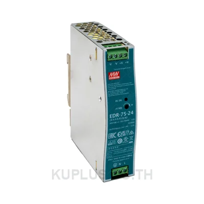 พาวเวอร์ซัพพลายเกาะราง (ติดรางปีกนก DIN) Mean Well EDR-75-24 75 W เอาต์พุต 24 V 3.2 A