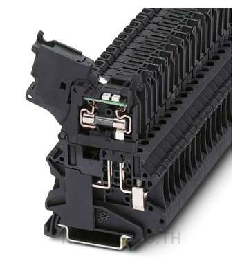 UT 4-HESILED 24 (5X20) - Fuse modular terminal block , Screw, 2 Poles, 600V, 6.3A, 0.14 ... 6mm², Black 