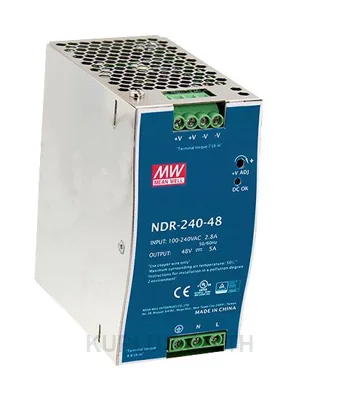 พาวเวอร์ซัพพลายเกาะราง (ติดรางปีกนก DIN) Mean Well NDR-240-24 240 W เอาต์พุต 24 V 10 A