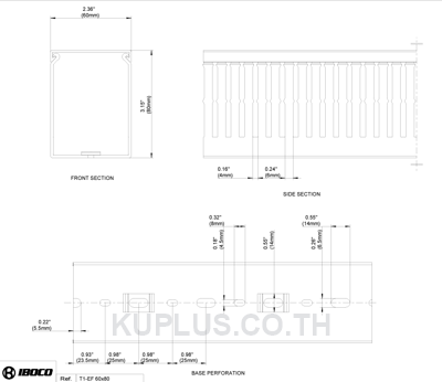 Light Gray Narrow Finger Wire Duct | T1E-2230G - IBOCO
