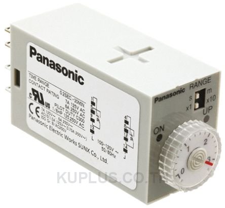 Panasonic Power ON Delay Single Timer Relay, Socket, 0.05 s - 10 min, 2 Contacts, DPDT, 240 V ac