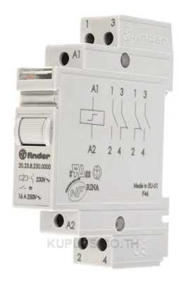 Finder DIN Rail Latching Modular Step Relay, 230V ac Coil, 16A Switching Current, SPST-NC, SPST-NO