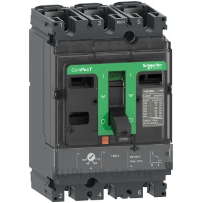 Circuit breaker ComPacT NSX100B, 25kA at 415VAC, 3 poles, TMD trip unit 50A