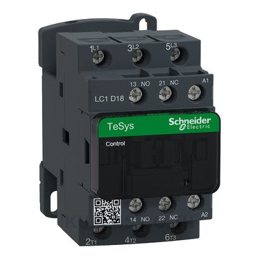 Contactor, 3 Poles, 3NO, 18A @ 440V, 220V Coil
