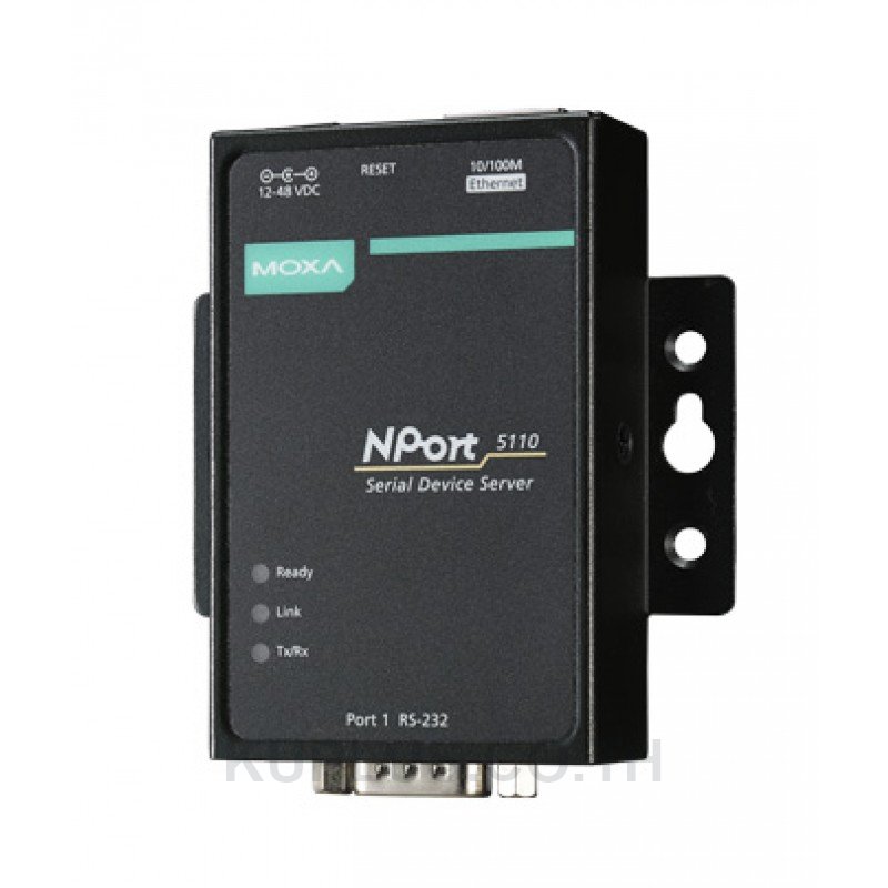 1-port Device Server, 10/100M ethernet, RS-232 DB9 male, 12~48 VDC, w/o adapter, 0~55Â°C